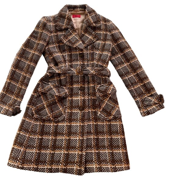 HUGO by Hugo Boss Wool Blend Belted Trench Coat – Size 38 (US6) - Picture 1 of 8